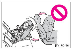When installing a child restraint system