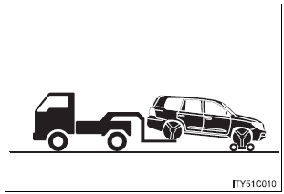 Towing with a wheel lift-type truck