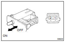 INSPECT GLOVE COMPARTMENT DOOR COURTESY SWITCH CONTINUITY