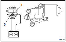 INSPECT FRONT WIPER MOTOR OPERATION