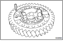 REMOVE PINION SHAFT, 2 PINION GEARS AND 2 THRUST WASHERS