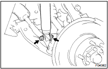 DISCONNECT SHOCK ABSORBER FROM LOWER SUSPENSION ARM