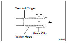  DISCONNECT WATER HOSES FROM HEATER RADIATOR PIPES