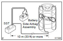 DEPLOYMENT WHEN DISPOSING OF SIDE AIRBAG ASSEMBLY