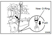  INSTALL OIL DIPSTICK GUIDE AND DIPSTICK