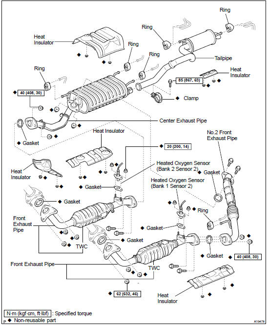 Toyota Land Cruiser: Removal - Engine unit - Engine Mechanical