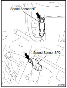 DISCONNECT SPEED SENSOR NT AND SP2 CONNECTORS