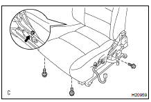 REMOVE SEAT CUSHION ASSEMBLY