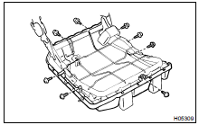 REMOVE REAR SEAT CUSHION UNDER COVER SUB-ASSEMBL Y