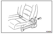 REMOVE RECLINING ADJUSTER RELEASE HANDLE