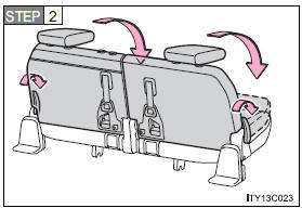 Folding up the third seats