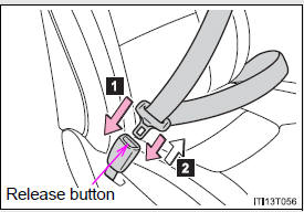 Fastening and releasing the seat belt