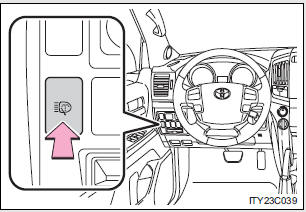 Headlight cleaner switch