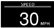 Displays the vehicle speed.