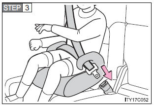 Sit the child in the child restraint