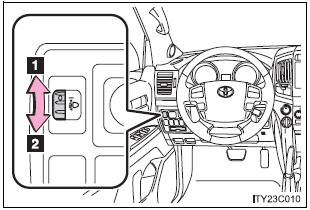 Manual headlight leveling dial