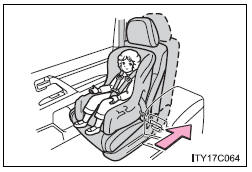 When installing a child restraint system