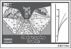 Switching projected course line display mode