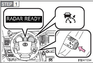 Setting the vehicle speed (vehicle-to-vehicle distance control mode)