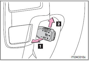 Canceling and resuming the speed control