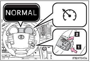 Selecting conventional constant speed control mode