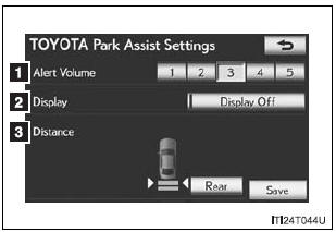 Setting up intuitive parking assist (vehicles with a navigation system)