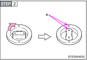Turn the upper knob of each