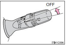 Set the wiper switch to off.