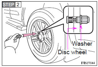 Installing the spare tire