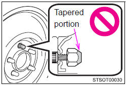 When installing the wheel nuts