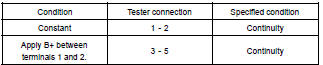 INSPECT DEFOGGER RELAY CONTINUITY