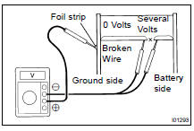 INSPECT DEFOGGER WIRE