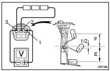 INSPECT FUEL SENDER GAUGE VOLTAGE