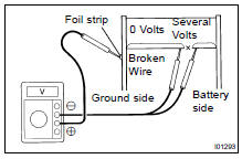 INSPECT DEFOGGER WIRE