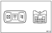  INSPECT POWER QUARTER WINDOW SWITCH CONTINUITY