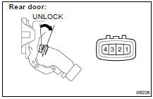 INSPECT DOOR UNLOCK DETECTION SWITCH CONTINUITY