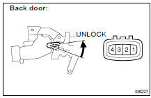 INSPECT DOOR UNLOCK DETECTION SWITCH CONTINUITY