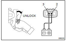 INSPECT DOOR LOCK MOTOR OPERATION