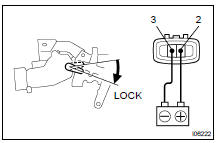 (b) Reverse the polarity and check that the door lock link