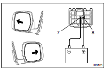 INSPECT MIRROR MOTOR OPERATION