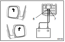 INSPECT MIRROR MOTOR OPERATION