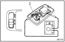  INSPECT REAR ROOM LIGHT SWITCH CONTINUITY