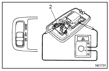 INSPECT REAR ROOM LIGHT SWITCH CONTINUITY