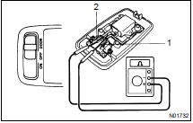 INSPECT REAR ROOM LIGHT SWITCH CONTINUITY