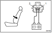 INSPECT LUMBAR SUPPORT MOTOR OPERATION