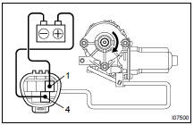 INSPECT POWER WINDOW MOTOR OPERATION