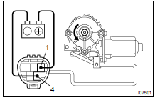 INSPECT POWER WINDOW MOTOR OPERATION