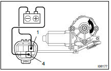 INSPECT POWER WINDOW MOTOR OPERATION