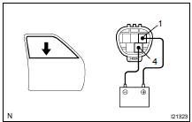 INSPECT POWER WINDOW MOTOR PTC THERMISTOR OPERATION