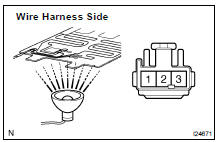 INSPECT SEAT HEATER ASSY (SEAT BACK) OPERATION